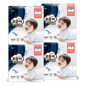 보솜이 메가드라이 팬티형 기저귀 여아용, 점보형(2XL), 80매