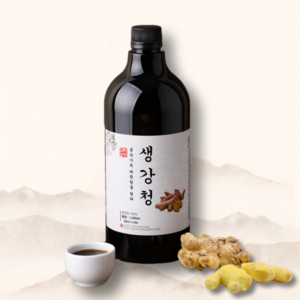 국산 생강청 생강차 수제생강청 생강진액 생강원액 1000ml, 4개, 1개입, 1L