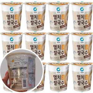 청정원 멸치 쌀국수 소컵, 58g, 18개