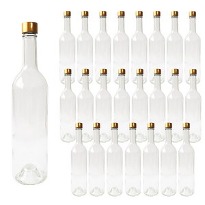 오일병 담금주병 술병 효소병 와인 750ml (24병) 1BOX, 와인 750 블랙캡+수축필름 자주(와인) (24개), 24개