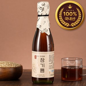 시장쏙 전연화 국산 참기름, 1개, 300ml