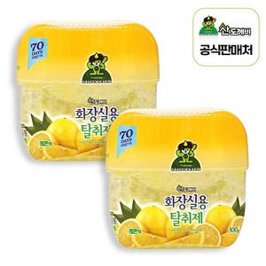 산도깨비 화장실용 탈취제 레몬향 300g, 2개