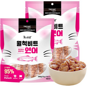 더캣 캣스토랑 월척비트 고양이 간식, 300g, 4개, 연어맛