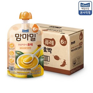 맘마밀 안심이유식 퓨레 바나나단호박 20입(단품구성), 100g