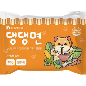 쇼백스 댕댕면 강아지라면 강아지간식 애견간식반려견간식, 80g, 10개