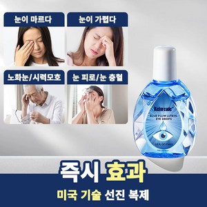 [메이드 인 재팬 | 국내배송] 루테인 점안액 황반변성 노안 안구건조증 근시 예방 눈동자 붉어짐 눈의 피로, 2개, 15ml