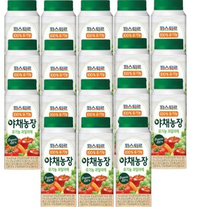 파스퇴르 파스퇴르 유기농 야채농장 과일야채 190ml (냉장), 18개