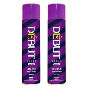 데뷰 센스 헤어스프레이 무스크, 300ml, 2개