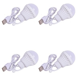 USB LED 램프 5W, 4개, 주광색