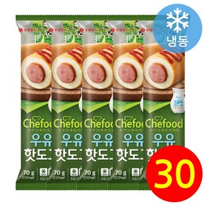 롯데 쉐푸드 우유핫도그, 70g, 30개