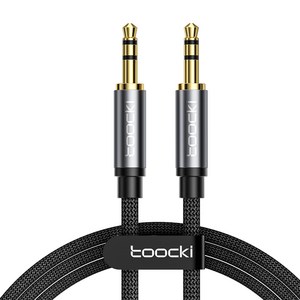 Toocki 툭키 3.5mm 3극 AUX 스테레오 케이블, 희색, 5m, AUX 케이블, 1개