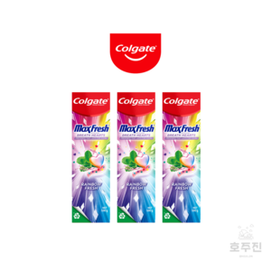 [콜게이트] 호주 Colgate 맥스 프레시 레인보우 하트 불소 치약 100g, 3개