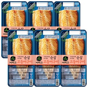 비비고 순살고등어구이 60g, 6개