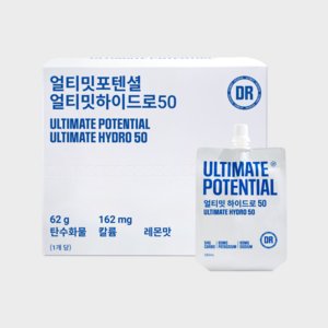 얼티밋포텐셜 하이드로50 전해질 이온 음료 운동 탄수화물 나트륨 수분 보충제 워터, 6개, 180ml