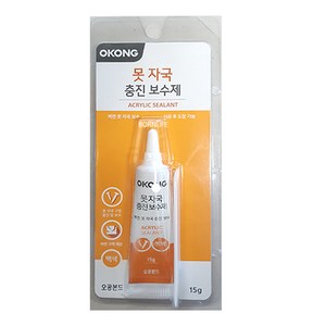 오공 벽면 못자국 충진 보수제 백색 15ml, 2개