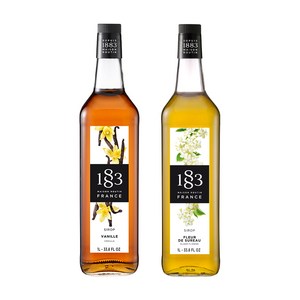 1883 바닐라 시럽 1000ml+1883 엘더플라워 시럽 1000ml, 1L, 2개