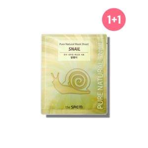 [더샘] 퓨어 내추럴 마스크 시트 [달팽이] Pure Natural Mask Sheet [Snail] (총 20장), 20개