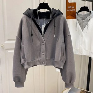 [나코디]오버핏크롭후드집업점퍼/HD-088