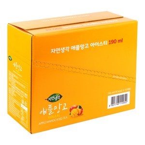 자연생각 애플망고 아이스티, 190ml, 50개