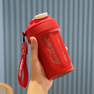 스텐머그 대용량 보온보냉 커피잔 휴대용 차량용컵 480ml, 빨강, 1개