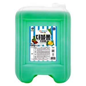 하루그린 더블퐁 주방세제 레몬18kg 17.5L 대용량세제 업소용 식당용 트리오 퐁퐁 말통, 6010103 하루그린 더블퐁 18kg, 18kg, 1개