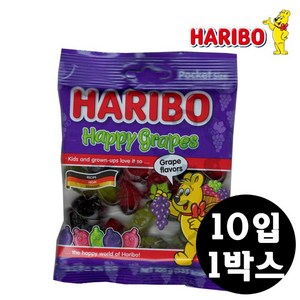 하리보 해피그레이프 100g x10개, 10개