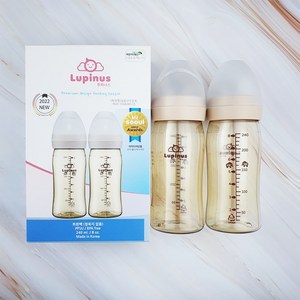 루피너스 PPSU 젖병 240ml 트윈팩 (오트베이지), 1세트