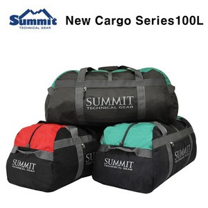 Summit 써미트 뉴 카고백 100L 더플백 캠핑 등산 낚시 원정용, 블랙/레드