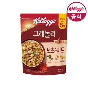 켈로그 넛츠 앤 씨드 그래놀라 시리얼, 500g, 4개