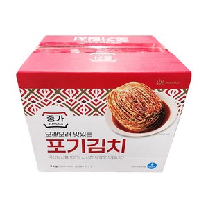 종가집 포기김치 오래오래 맛있는 배추김치 3KG, 1박스, 일반박스포장