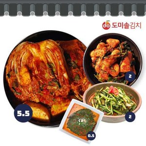 도미솔 포기5.5kg+열무김치2kg+총각김치2kg+깻잎김치0.5kg 총10kg, 1개