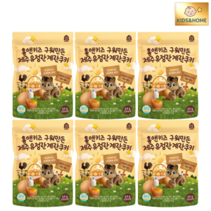 [홈앤키즈]아기과자 구워만든 제주 계란과자 쿠키, 50g, 6개