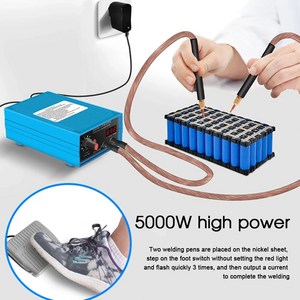 스폿용접기 미니 스폿 5000W 10 기어 0.1-0.15mm 니켈 DIY 용접기 디지털 디스플레이, 5)0.12mm, 1개