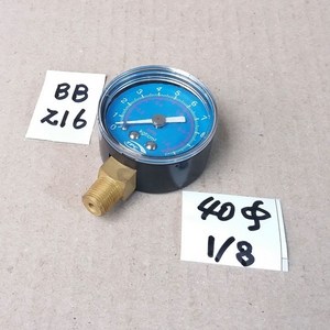 BB216 압력계 압력게이지 40mm 10Kg 나사18, 1개
