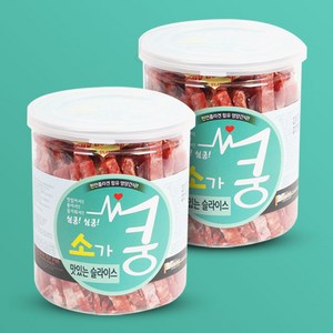 브리더랩 강아지 슬라이스 건조간식 200g, 소가쿵, 6개