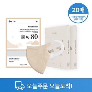 시노펙스 앱솔루트MB 데일리핏 KF80 새부리형 컬러 마스크 보건용 황사 미세먼지 귀편한, 10개입, 2개, 베이지