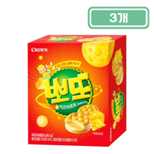 크라운 뽀또 치즈타르트, 92g, 3개