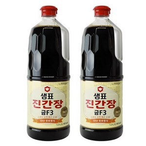 샘표 진간장 금 F3, 1.7L, 2개