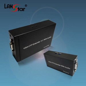 랜스타 LS-RGB-LAN-300M VGA 리피터 TX RX 세트 RJ45 연결 최대 300M, 1개