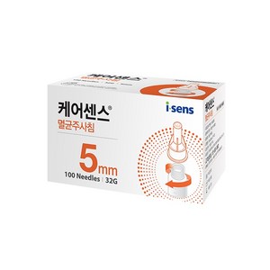 케어센스 멸균 주사침 5mm 32G, 100개입, 1개