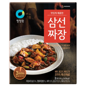 청정원 매콤한 삼선짜장, 180g, 1개