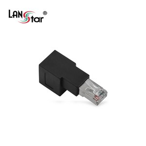 LANsta RJ45 랜 연장 하향 90도 꺾임 젠더/LS-RJ45GEN-DOWN/아래쪽 꺽임형/1Gbps 속도 지원/RJ45 8P8C 랜선 연장 꺽임형, 1개