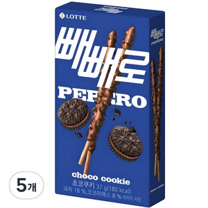 롯데제과 초코 쿠키 빼빼로, 37g, 5개