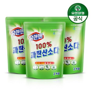 다봄마켓 유한양행 유한젠100% 과탄산소다 2KG 표백살균얼룩제거 세탁조청소, 4개