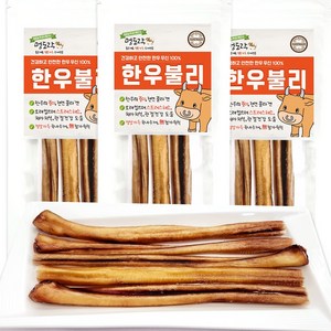 멍도락 한우불리스틱 천연콜라겐 오래먹는껌 100%한우우신 강아지수제간식, 한우 우신, 60g, 3개