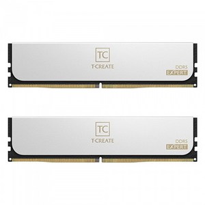 TeamGoup T-CREATE DDR5-6400 CL32 EXPERT 화이트 패키지 서린 (32GB(16Gx2)), 2개