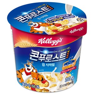 켈로그 콘푸로스트 컵 시리얼, 30g, 3개