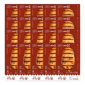 [열두닭] 오븐으로만 조리한 닭가슴살 오리지널 훈제맛, 100g, 30개