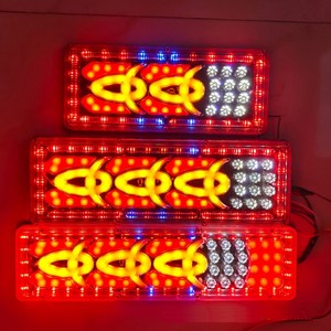 우리파파 24V 무빙 LED 테일램프 화물차 트레일러 후미등 TL-02 (2개 1세트), 02. 중 140x410, 2개