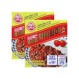 오뚜기 지중해산 토마토 하이라이스 고형, 100g, 2개